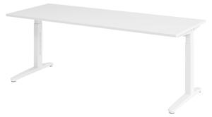 Scrivania bümö Serie XB - Finitura: bianco, struttura: bianco, dimensioni: 200 x 80 cm