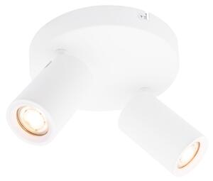 Ledvion, plafoniera LED intelligente, bianca, quadrata, con 2 luci, attacco GU10, 4,9W, RGB+CCT