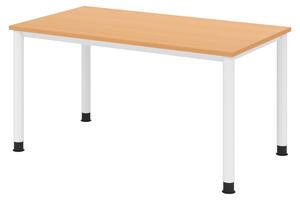 Scrivania bümö Serie H - Finitura: faggio, struttura: bianco, dimensioni: 140 x 80 cm