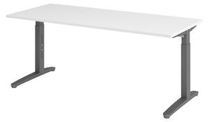 Scrivania bümö Serie XB - Decorazione: bianco, struttura: grafite, dimensioni: 180 x 80 cm