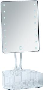 WENKO Specchio cosmetico Make-up Stand Standing LED Trenno Organizzatore Bagno Ospite WC