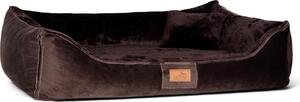 Morbidissimo letto ortopedico per cani FLOYD in velluto high-tech e peluche VISCO - Dimensioni: 80x60cm | Colore: 01 Brown