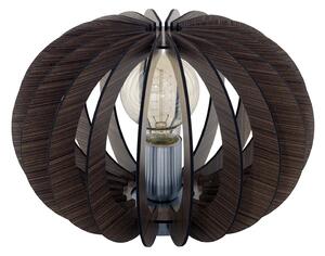 Lampada da tavolo in legno marrone scuro interruttore Lampada da tavolo LED adatta Ø 30cm
