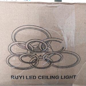 RUYI Lampada da soffitto moderna a LED dimmerabile con telecomando, 9 anelli, 120 W