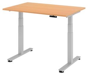 Scrivania elettrica bümö XDSM - Struttura: argento, finitura: faggio, dimensioni: 120 x 80 cm