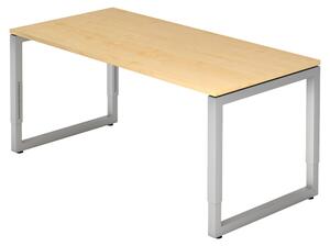 Bümö Scrivania Serie-R - Decorazione: acero, struttura: argento, dimensioni: 160 x 80 cm