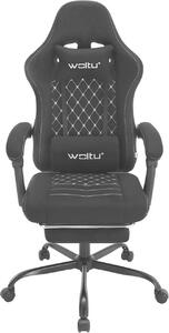 Sedia da gaming WOLTU con funzione massaggio, cuscino a molle insacchettate, ergonomica, tessuto tecnico: colore nero