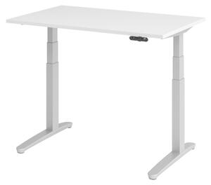 Scrivania elettrica bümö XBHM - Decorazione: bianco, struttura: argento, dimensioni: 120 x 80 cm