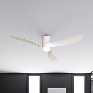 Mantra Iluminación Ventilatore da soffitto LED Nemo II L, bianco, CC, silenzioso, CCT, 132 cm dimmerabile, Bianco / Opale, Soggiorno / Sala da pranzo, Metallo, Moderno