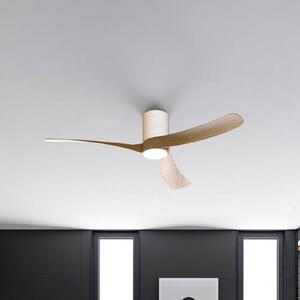 Mantra Iluminación Ventilatore da soffitto LED Nemo II L, bianco/legno, DC, silenzioso, CCT dimmerabile, Bianco / Opale, Soggiorno / Sala da pranzo, Metallo, Moderno