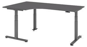 Scrivania elettrica bümö XDSM - Finitura: grafite, struttura: grafite, dimensioni: scrivania angolare 200 x 120 cm