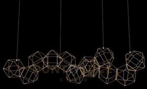 Lucciola pro 12 lampada a sospensione lineare con triangolo in met