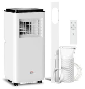 HOMCOM Condizionatore Portatile 750W con 5 Modalità e 2 Velocità, in Plastica ABS e Acciaio, 33x28x70.4 cm, Bianco|Aosom