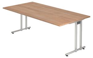 Scrivania bümö Serie N - Finitura: noce, dimensioni: 200 x 100 cm