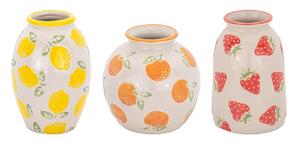 Set di vasi in gres 3 pz (altezza totale 9,5 cm) Fruit – Sass & Belle