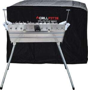 Mangal Ararat acciaio inox 2mm shashlik grill 11-spit rosticceria cofano motore elettrico