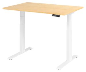 Scrivania elettrica bümö XDKB - Decorazione: acero, dimensioni: 120 x 80 cm, struttura: bianco