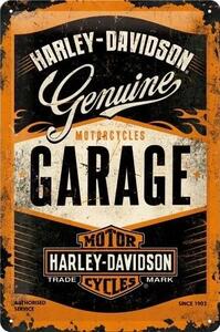 Cartello in metallo Harley-Davidson - Garage, (20 x 30 cm)