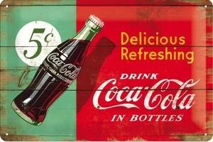 Targa in metallo Coca-Cola - Delicious Refreshing