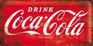 Targa in metallo Coca-Cola - Logo Red