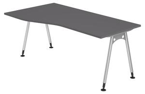 Scrivania bümö Serie A - Decorazione: grafite, dimensioni: 180 x 100 cm