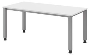Scrivania bümö Serie Q - Finitura: bianco, struttura: argento, dimensioni: 160 x 80 cm
