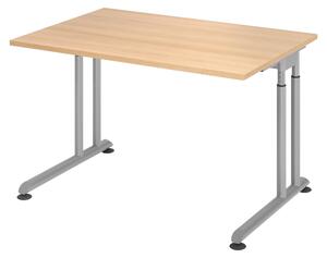 Bümö Scrivania Serie-Z - Struttura: argento, dimensioni: 120 x 80 cm, decorazione: rovere