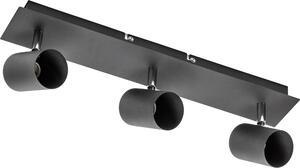 GTV - Lampada da soffitto VENETO | illuminazione moderna per uffici, appartamenti e stanze | Lampade da soffitto Lampade da soffitto | 3 x GU10 | Rotonda | Nera
