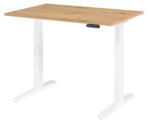 Scrivania elettrica bümö XMKA - Decorazione: rovere nodoso, dimensioni: 120 x 80 cm, struttura: bianco