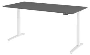 Scrivania elettrica bümö XBHM - Decorazione: grafite, dimensioni: 200 x 100 cm, telaio: bianco/alluminio lucido