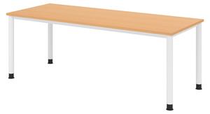 Scrivania bümö Serie H - Finitura: faggio, struttura: bianco, dimensioni: 200 x 80 cm
