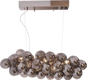 Lampadario Gross argento 8xG9x40W in metallo, dimensioni: 150x36x36 cm, IP20, By Rydens