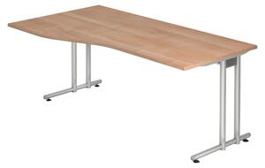Scrivania bümö Serie N - Finitura: noce, dimensioni: 180 x 100 cm