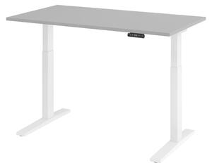 Scrivania elettrica bümö XMKA - Finitura: Grigio, Struttura: Bianco, Dimensioni: 140 x 80 cm