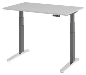 Scrivania elettrica bümö XBHM - Dimensioni: 120 x 80 cm, finitura: grigio, struttura: grafite/alluminio lucido