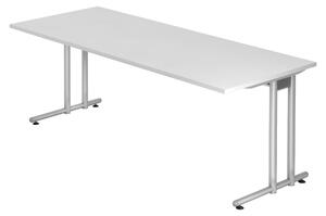 Bümö Scrivania Serie-N - Finitura: Bianco, Dimensioni: 200 x 80 cm