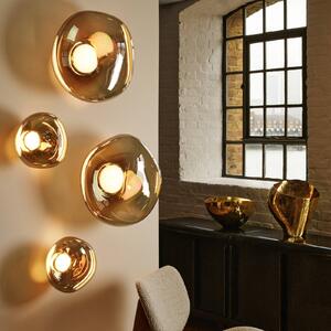 Tom Dixon Applique da parete di design Melt, dimmerabile, Bronzo / Ottone antico, Soggiorno / Sala da pranzo, Plastica, Design, Applique