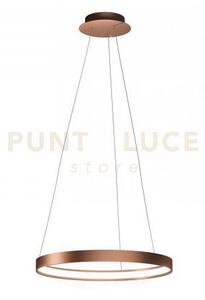 Anello lampadario a sospensione rame spazzolato diam.55cm 2700k 26