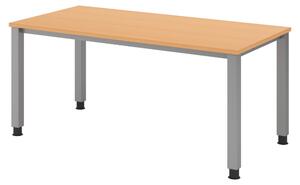 Scrivania bümö Serie Q - Struttura: argento, finitura: faggio, dimensioni: 160 x 80 cm