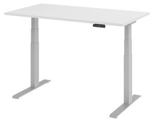 Scrivania elettrica bümö modello XDKB - Finitura: bianco, struttura: argento, dimensioni: 140 x 80 cm