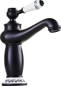 Rubinetto per lavabo, montato a soffitto, portata elevata, ottone, nero