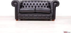 Divano Chesterfield 2 posti nero