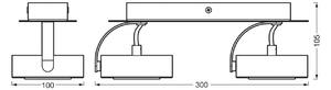 OSRAM Faretto da soffitto LED VENUS nero a 2 luci metallo 3.000 K, Nero, Soggiorno / Sala da pranzo, Metallo, Moderno
