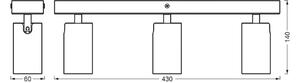OSRAM Faretto da soffitto OCTAGON nero a 3 luci GU10-LED 927 dimmerabile OCTAGON,, Nero, Soggiorno / Sala da pranzo, Metallo, Moderno