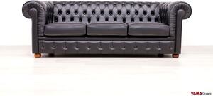 Divano Chesterfield 3 posti nero
