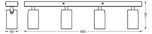 OSRAM Faretto da soffitto OCTAGON nero a 4 luci GU10-LED 927 dimmerabile OCTAGON,, Nero, Soggiorno / Sala da pranzo, Metallo, Moderno