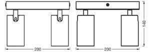 OSRAM Faretto da soffitto OCTAGON PLATE, bianco, a 4 luci, GU10-LED, 927 dimmerabile, Bianco / Opale, Soggiorno / Sala da pranzo, Metallo, Moderno