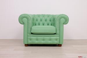 Poltrona Chesterfield Verde Menta Chiaro