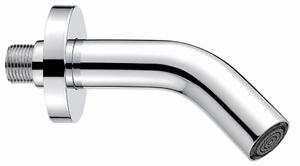 Schläfer 137220 | Soffione doccia a Parete Inclinato 45° Pulsify in ottone cromato con ugelli orientabili diam 26 mm, L. 135 mm, Attacchi Universali 1/2"G , Braccio Doccia con Soffione