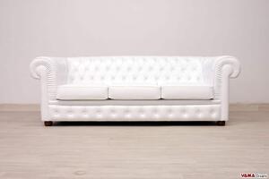 Divano Chesterfield 3 Posti Bianco Freddo